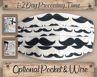 Mustache Fabric Etsy