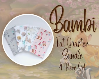 Fat Quarter Disney Bambi personnage Panpan coton quilting tissu rose