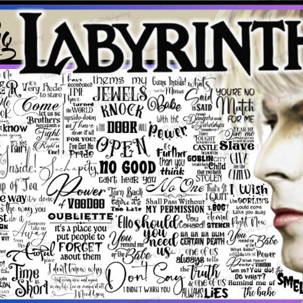 Labyrinth Quotes, Babe With The Power, Labyrinth Movie, Labyrinth PNG, Magic Dance, 'Ello, Goblin City, Hoggle, Sarah, Jareth, Ludo, Maze