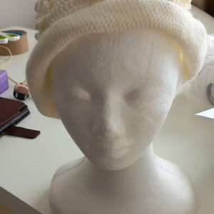 Busket hat Romantic hat Crochet hat Spring hat Clochet hat