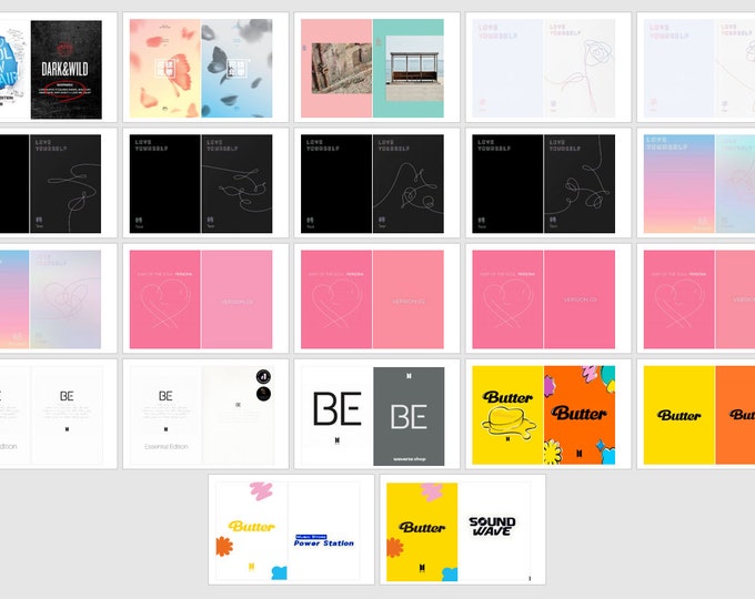 BTS Korean Album Binder Fillers / Inserts Etsy