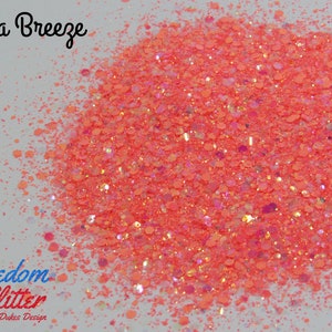 Aloha Breeze Glitter/Coral Iridescent Glitter/Iridescent Glitter/Chunky Glitter Mix