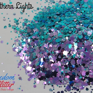 Northern Lights Glitter/Blue to Purple Color Shift Glitter/Colorshift Glitter/Chunky Glitter