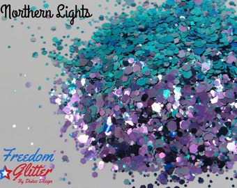 Northern Lights Glitter/Blue to Purple Color Shift Glitter/Colorshift Glitter/Chunky Glitter