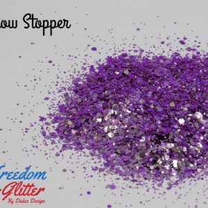 Show Stopper Glitter/Purple to Silver Color Shift Glitter/Colorshift Glitter/Chunky Glitter