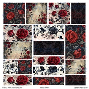 Dark Romance 1 Patchwork Helper Element Sheets | Pre-Cut Tumbler Elements | 12x12 or 10x10 | Epoxy Tumbler Supplies