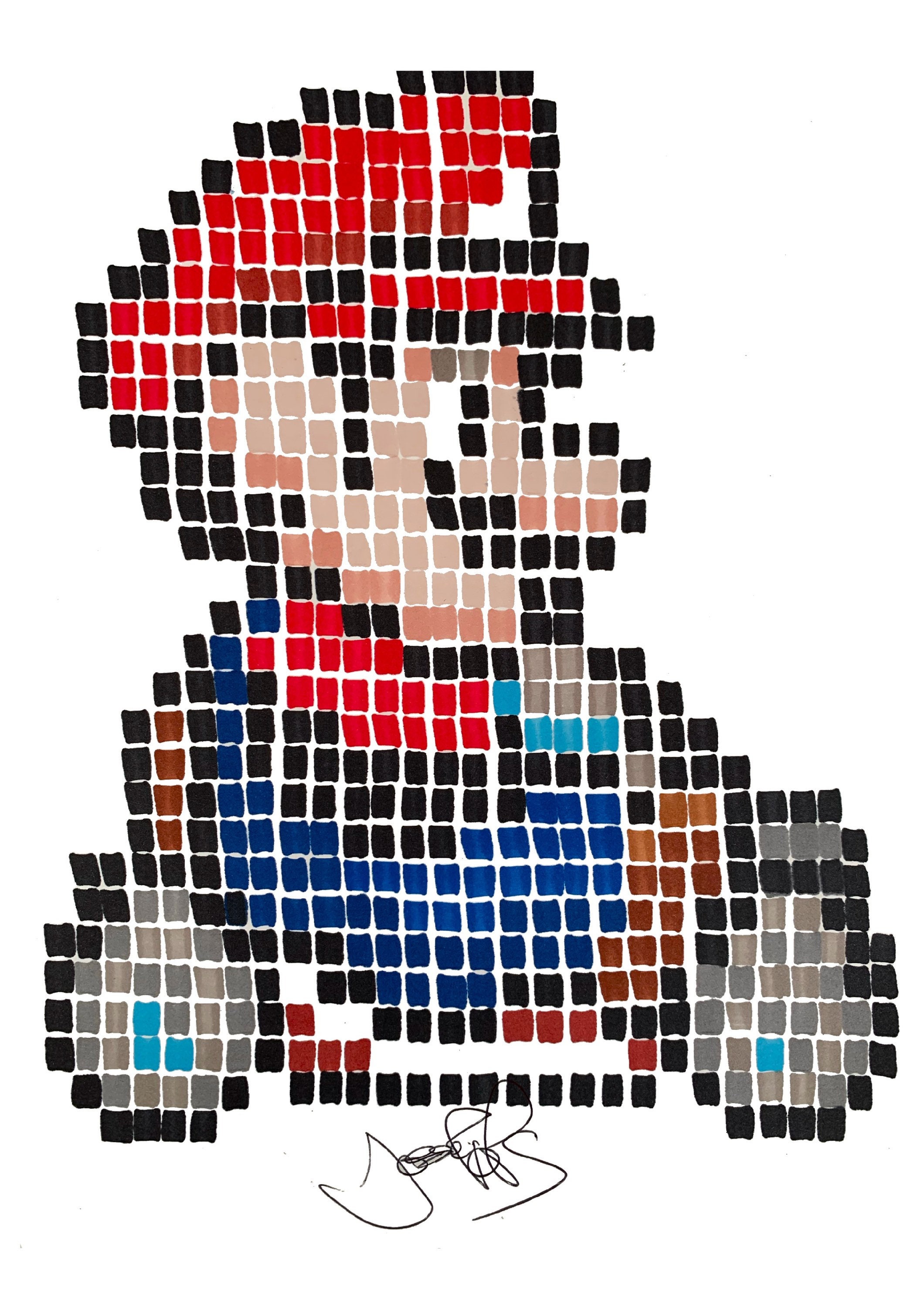 Mario Kart 8bit Art Print - Etsy