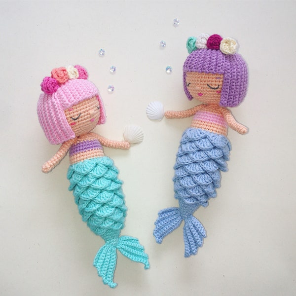 Julia the Mermaid Amigurumi PATTERN crochet (digital pdf)