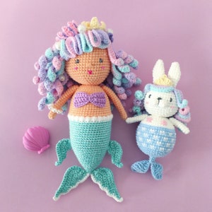 Mermaid and Merbunny PDF Crochet Patterns Amigurumi Dolls