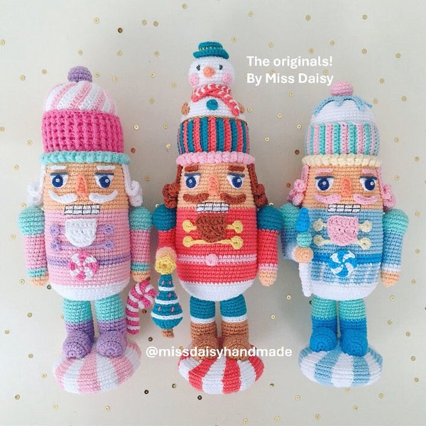 3 Nutcrackers Amigurumi Crochet Pattern pdf in english