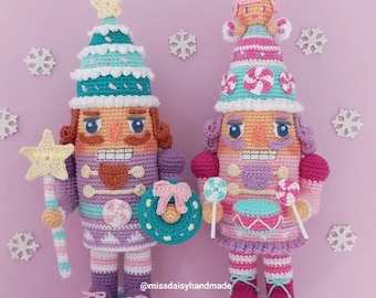 Nutcrackers amigurumi crochet pdf patterns: Christmas Tree & Sugarplum Fairy (2) by Miss Daisy Handmade