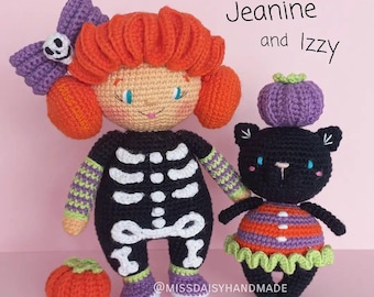 Jeanine and Izzys costume by Miss Daisy PDF amigurumi crochet pattern