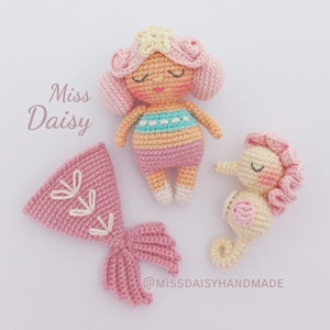 Mermaid Mara av Miss Daisy pdf amigurumi virkmönster