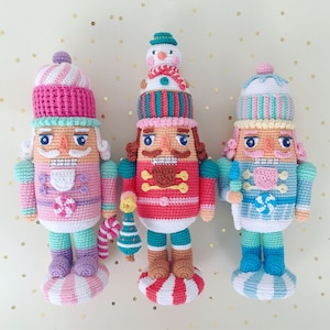 3 Nutcrackers Amigurumi Crochet Pattern pdf in english