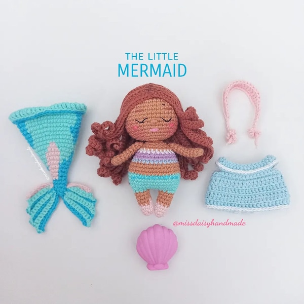 The Little Mermaid pdf amigurumi crochet PATTERN by MISS DAISY