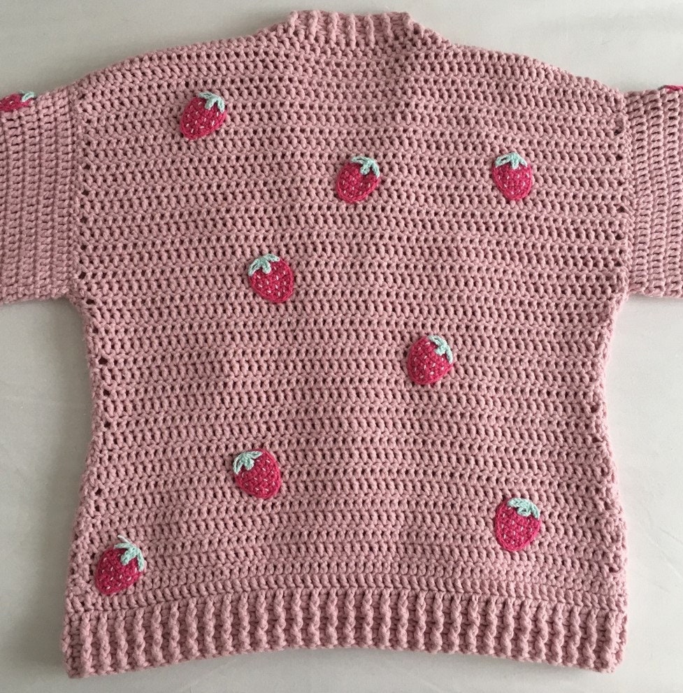 strawberry cardigan crochet