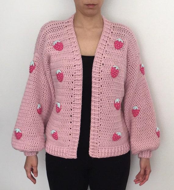 Strawberry Cardigan Pdf Crochet Pattern - Etsy UK