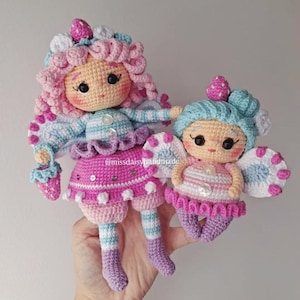 The Strawberry fairies pdf amigurumi crochet patterns in english - Digital file