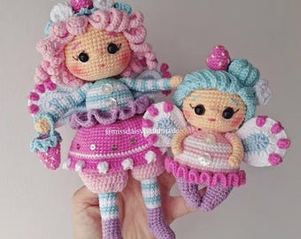 The Strawberry fairies pdf amigurumi crochet patterns in english - Digital file