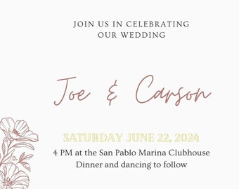 minimalist wedding invitiation