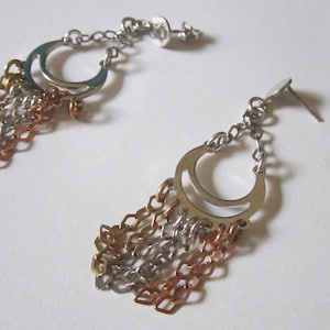 Pendant earrings in silver in different shapes