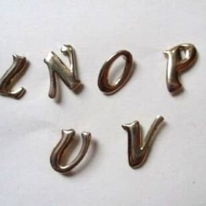 Letters silver pins 1.5cm long