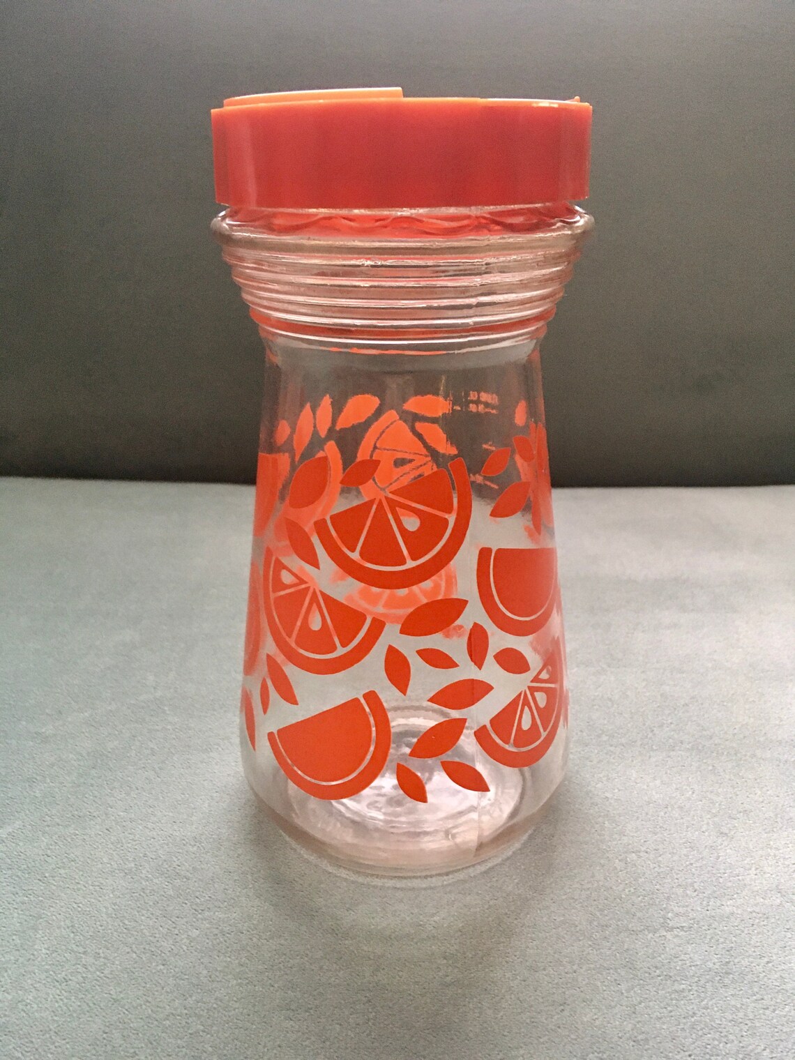 Mid Century Modern Orange Juice Snaptop Carafe Etsy