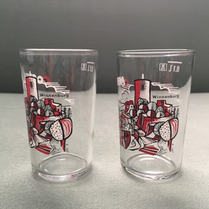 College Cityscape Rocks Glasses - Set of 2