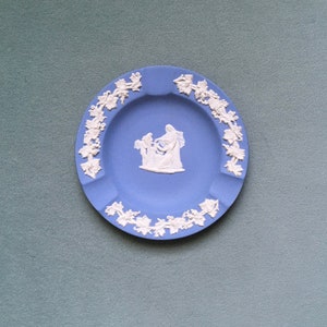 Vintage Wedgwood Jasperware Blue & White Trinket Dish
