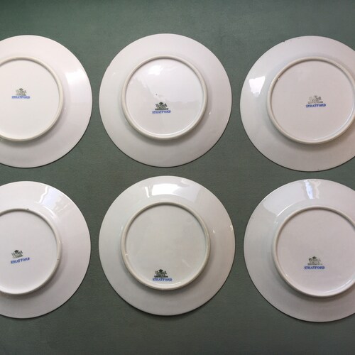 6 Victoria “Stratford” top Patterned Salad Plates