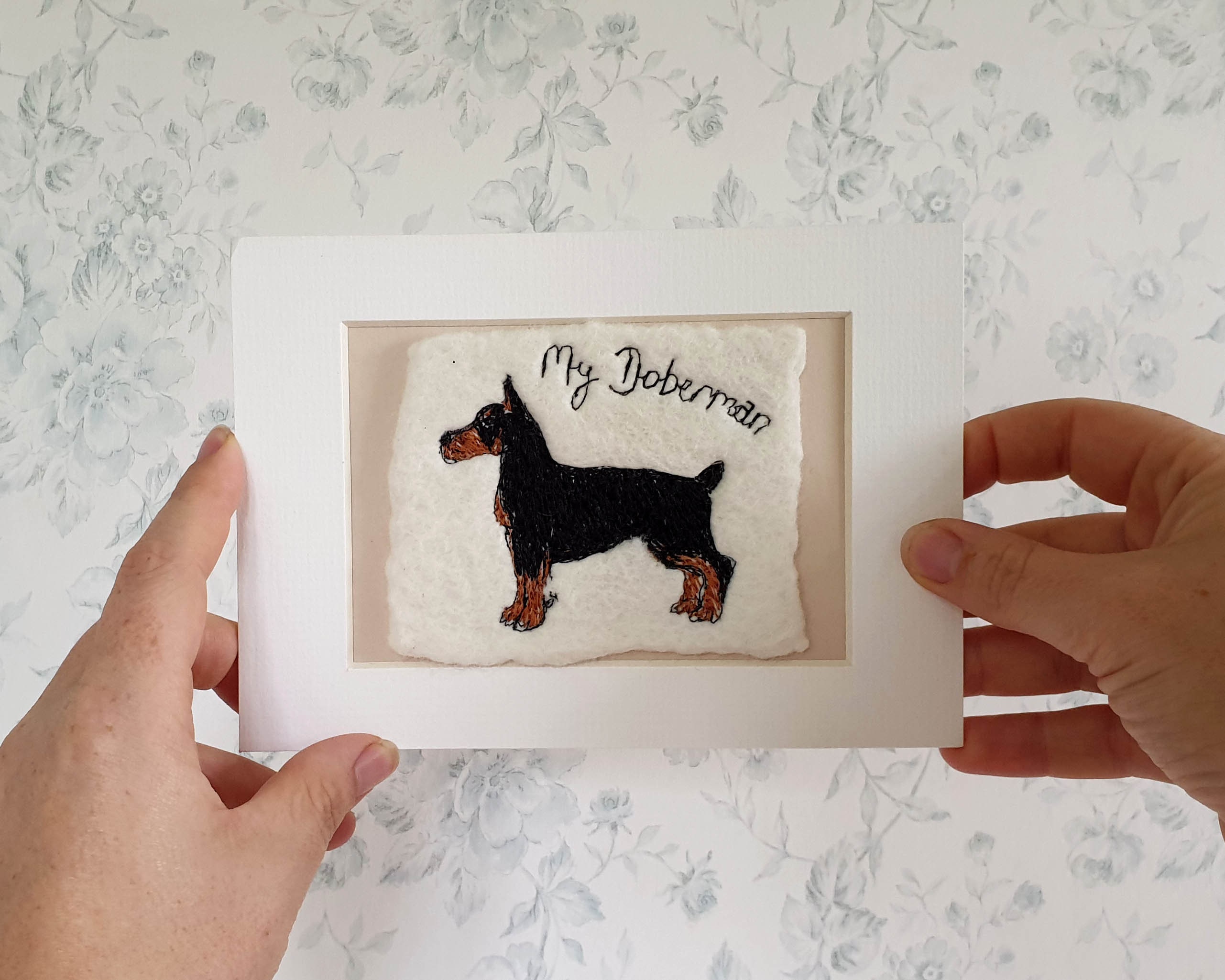 Doberman Dog Frame Etsy