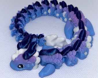 Kaida dragon galaxy colored, 3d printed articulated fidget little dragon