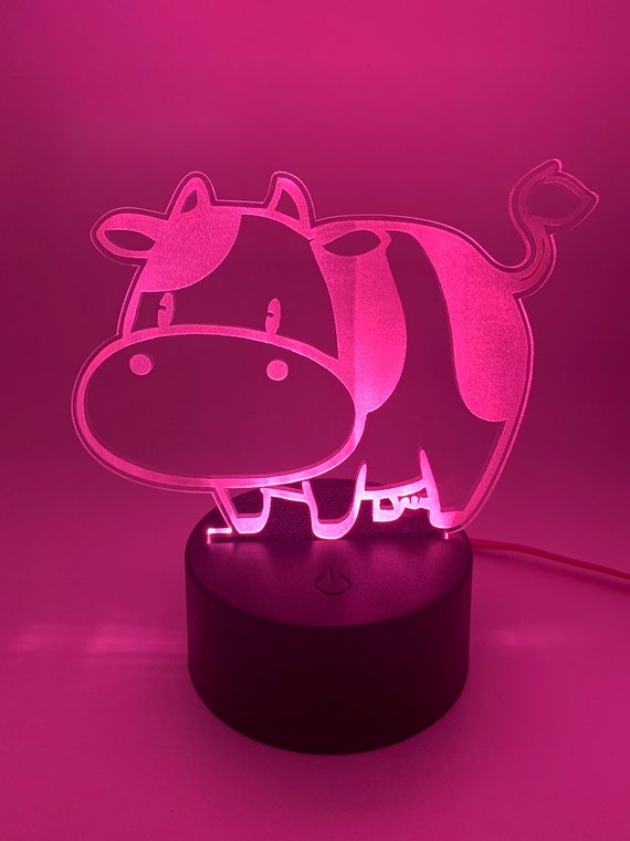 Farm Game Cow Lamp Kawaii Harvest Lamp Mini Cow Lamp Etsy