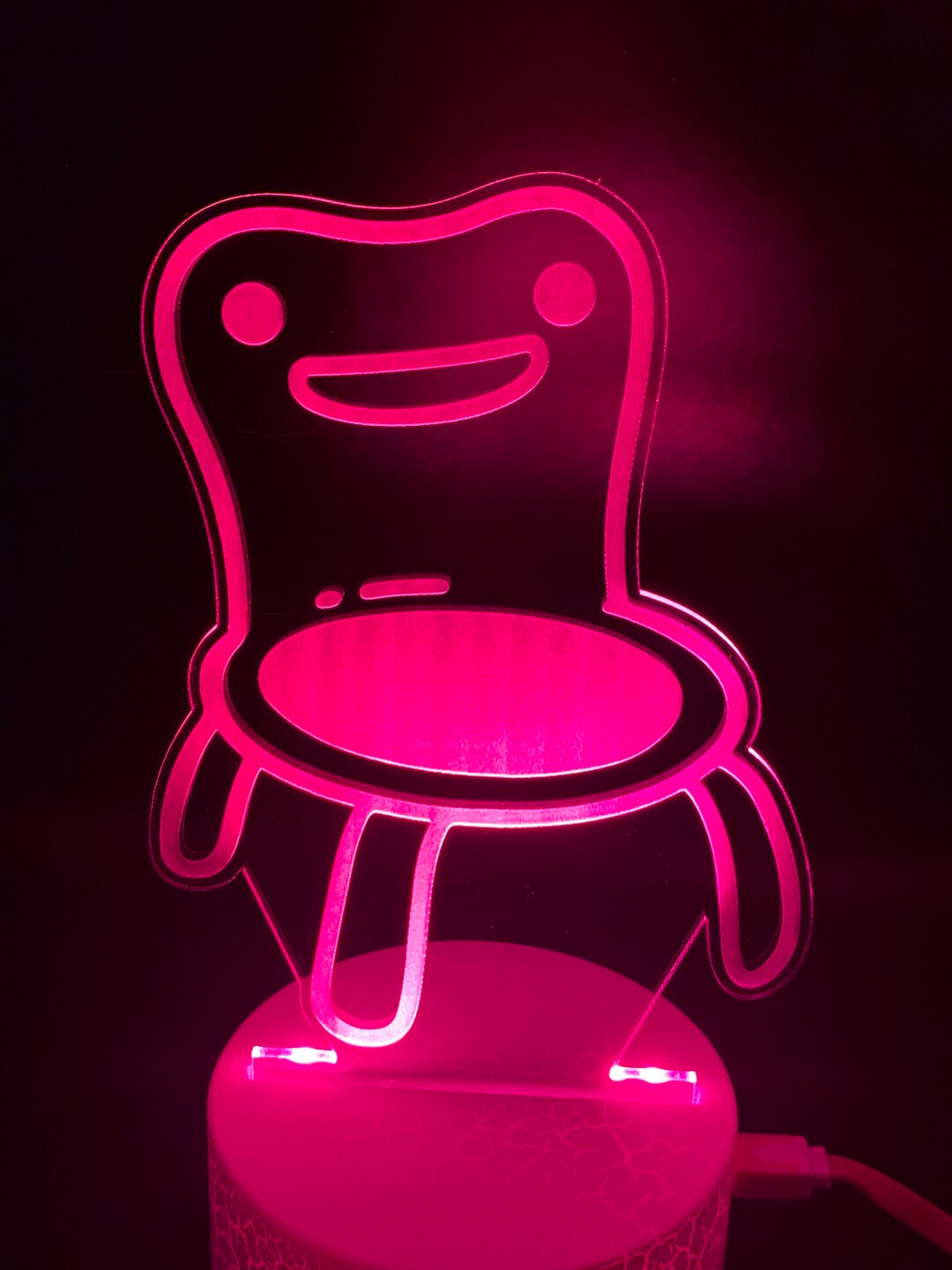 Froggy Chair Lamp, Acnh Inspired Lamp Etsy