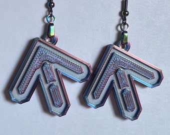 DDR earrings 3d printed