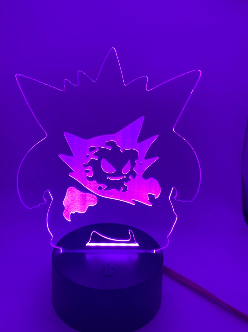 Gengar Lamp Video Game Lamp Etsy