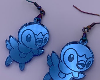 Piplup earrings acrylic