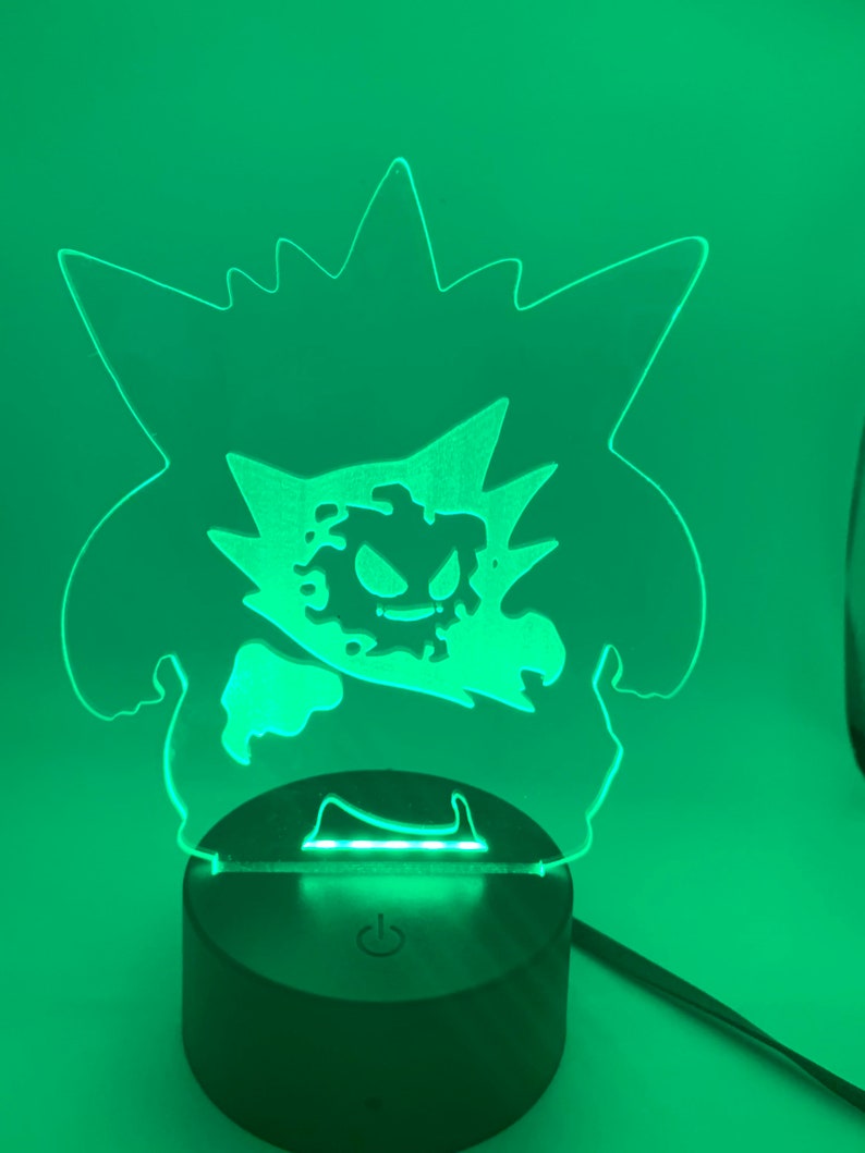 Gengar Lamp Video Game Lamp Etsy
