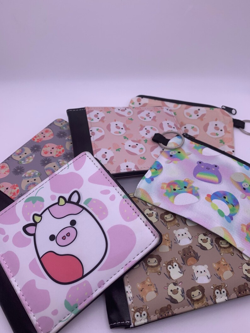 Squishmallow wallet, Squishmallow Coin pouch keychains, Squishmallows coin purse 