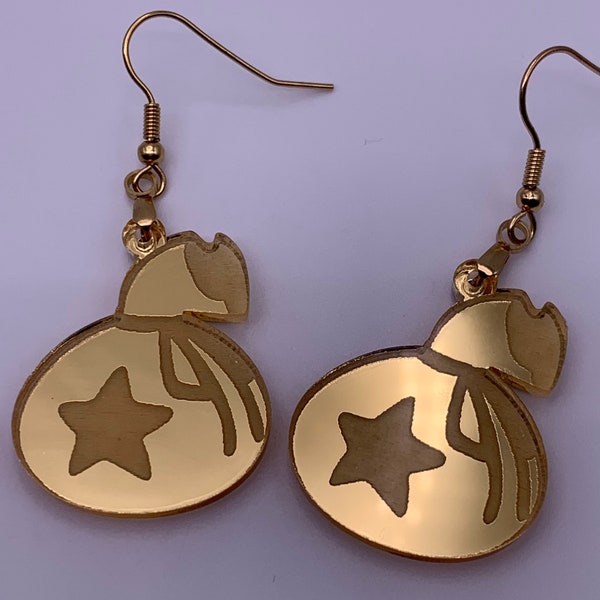 AC Nook bell bag earrings, acnh acnl earrings