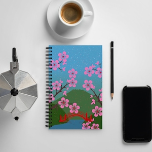 Travel Notebook - Japanese Cherry Blossoms & Mt. Fuji