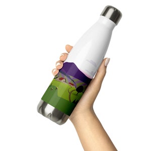 Stainless Steel Water Bottle - French Countryside & Lavender Fields