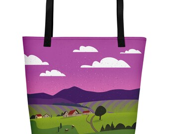 Travel Tote Bag - French Lavender Fields