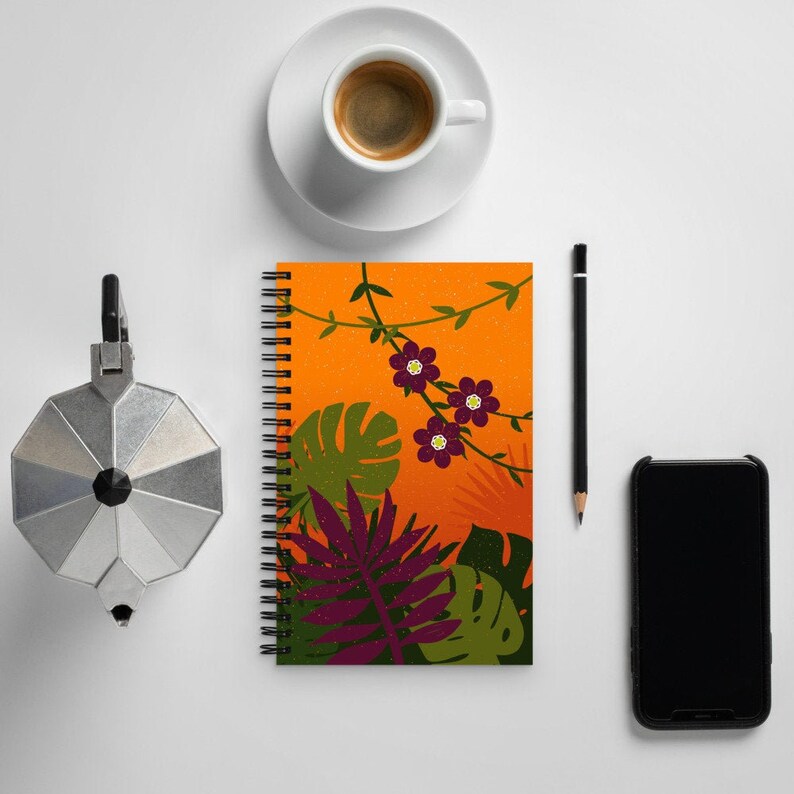 Travel Notebook Peruvian Jungle & Passion Flower Vines image 1