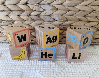 vintage periodic table of elements chart poster print etsy