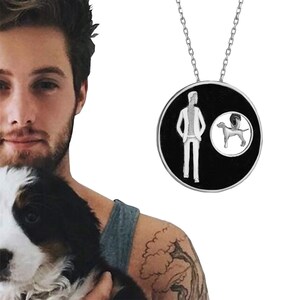 Dog Necklace Handmade Silver Pendant for Pet Lovers, Unique Animal Jewelry Gift, Dog Lover Accessory