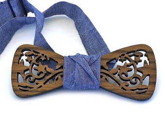 GIGLI BOTTEGA Star Wooden bow tie | Italian Hand Made Bow Tie Gift  | Perfect for Star Outer space Astronomy Stargazing lovers