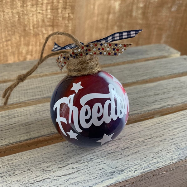 Red White and Blue Christmas Tree Ornaments - Etsy