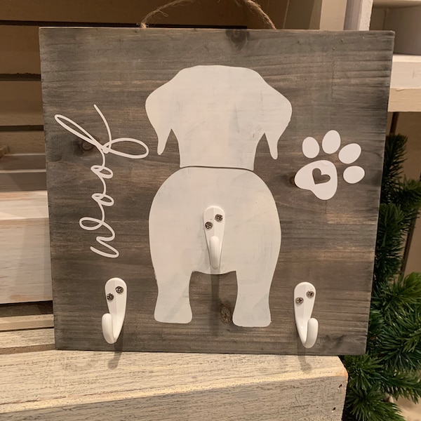 Dog Sign With Hooks Etsy