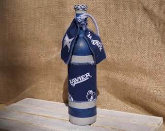 Xavier University Musketeer Wine Bottle Decoration